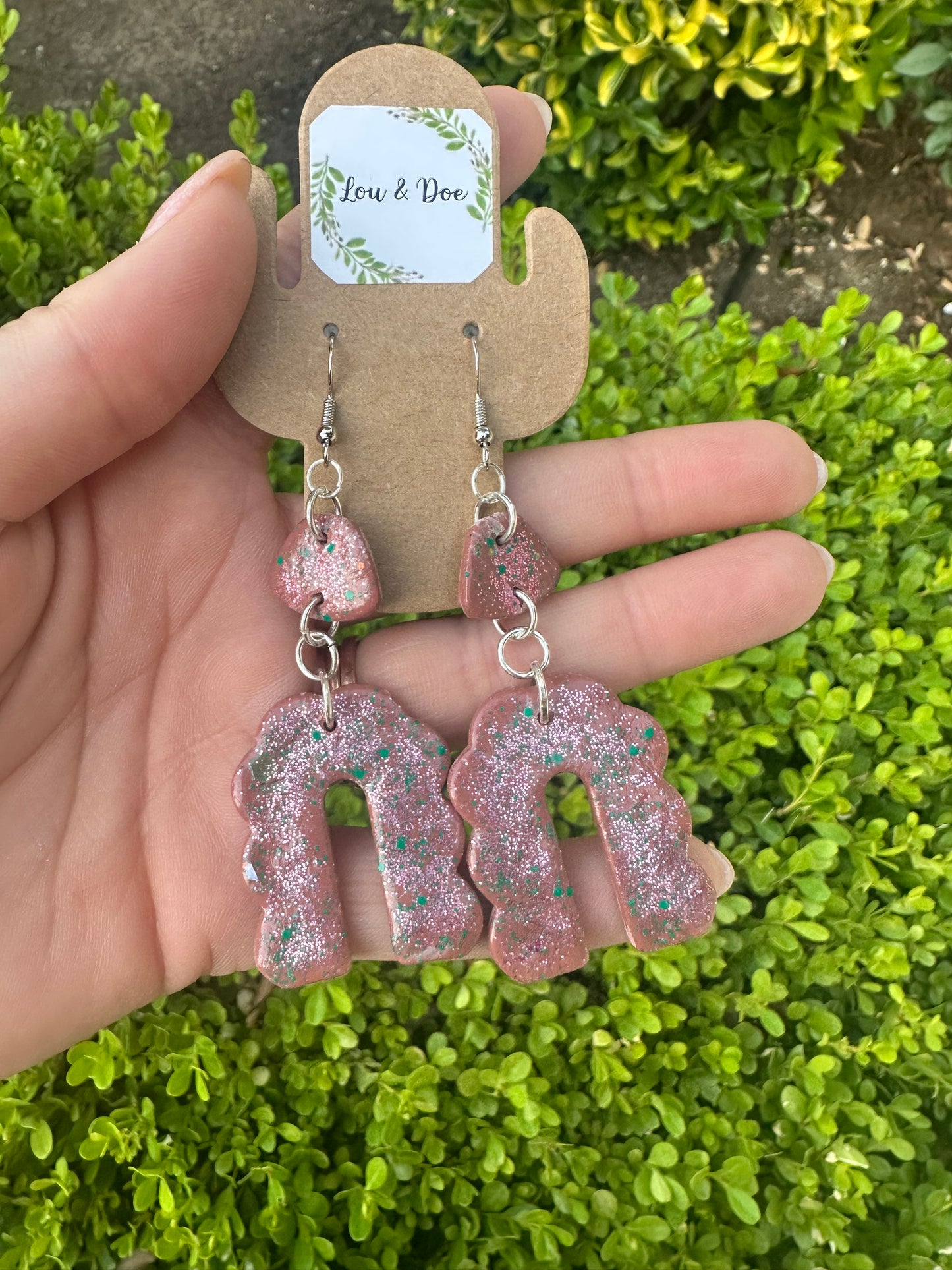 Large clay earrings