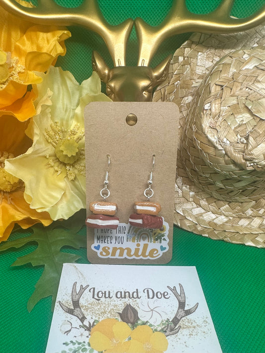 📚stacked books dangle earrings in silver📚