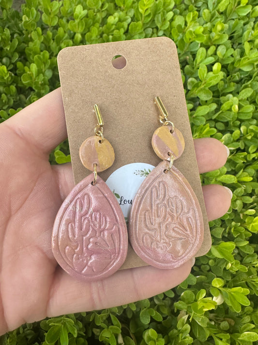 Medium desert theme clay earrings