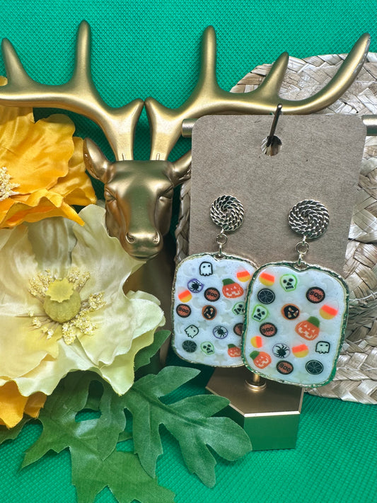 🎃XL gold fall glow earrings🎃