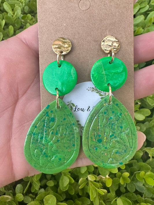 Large desert clay earrings