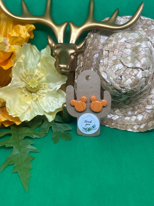 🎃pumpkin mouse head studs🎃