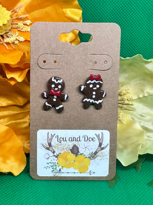 👩🏻‍🍳Gingerbread stud earrings👩🏻‍🍳