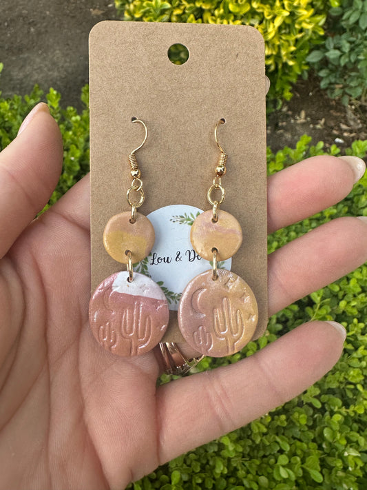 Small dessert scene clay earrings